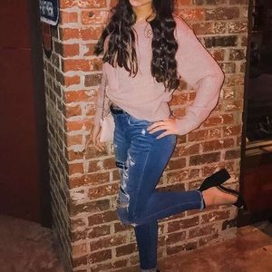 rose knot tied sweater from boohoo